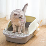 Maxbell Pet Toilet Pan Cat Litter Box for Sand Box Supplies Small Animals Kitten Gray