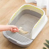 Maxbell Pet Toilet Pan Cat Litter Box for Sand Box Supplies Small Animals Kitten Gray