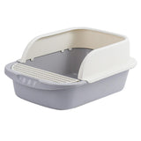 Maxbell Pet Toilet Pan Cat Litter Box for Sand Box Supplies Small Animals Kitten Gray