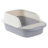 Maxbell Pet Toilet Pan Cat Litter Box for Sand Box Supplies Small Animals Kitten Gray