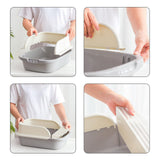 Maxbell Pet Toilet Pan Cat Litter Box for Sand Box Supplies Small Animals Kitten Gray