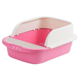 Maxbell Pet Toilet Pan Cat Litter Box for Sand Box Supplies Small Animals Kitten Pink