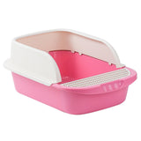 Maxbell Pet Toilet Pan Cat Litter Box for Sand Box Supplies Small Animals Kitten Pink