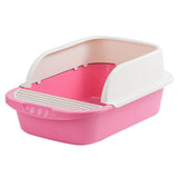 Maxbell Pet Toilet Pan Cat Litter Box for Sand Box Supplies Small Animals Kitten Pink