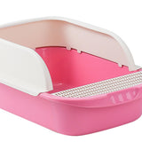 Maxbell Pet Toilet Pan Cat Litter Box for Sand Box Supplies Small Animals Kitten Pink