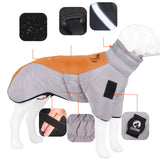 Maxbell Pet Clothes Lightweight Winter Coat Dog Down Jacket for Photo Shoots Hiking Orange Gray XL