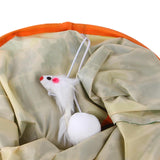 Maxbell Cat Tunnel Tube Collapsible Passage Toy for Home Rabbit Kitten Orange