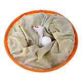 Maxbell Cat Tunnel Tube Collapsible Passage Toy for Home Rabbit Kitten Orange