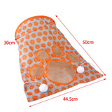Maxbell Cat Tunnel Tube Collapsible Passage Toy for Home Rabbit Kitten Orange