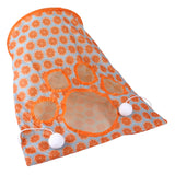 Maxbell Cat Tunnel Tube Collapsible Passage Toy for Home Rabbit Kitten Orange
