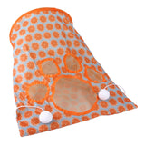 Maxbell Cat Tunnel Tube Collapsible Passage Toy for Home Rabbit Kitten Orange