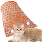 Maxbell Cat Tunnel Tube Collapsible Passage Toy for Home Rabbit Kitten Orange