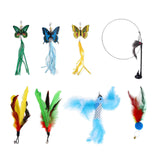 Maxbell 8 Pieces Cat Feather Toy with Feather Replacement Interactive Cat Toys