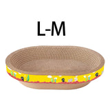 Maxbell Cat Scratcher Cardboard Kitty Oval Corrugated Lounge Bed Scratching Board L