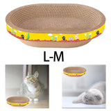 Maxbell Cat Scratcher Cardboard Kitty Oval Corrugated Lounge Bed Scratching Board L