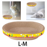 Maxbell Cat Scratcher Cardboard Kitty Oval Corrugated Lounge Bed Scratching Board L