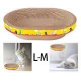 Maxbell Cat Scratcher Cardboard Kitty Oval Corrugated Lounge Bed Scratching Board L