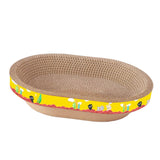 Maxbell Cat Scratcher Cardboard Kitty Oval Corrugated Lounge Bed Scratching Board L