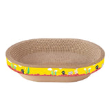 Maxbell Cat Scratcher Cardboard Kitty Oval Corrugated Lounge Bed Scratching Board L