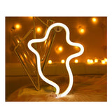 Maxbell Neon Lamp Sign Night Lights Halloween Decor for Holiday Bedroom Birthday White