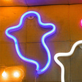 Maxbell Neon Lamp Sign Night Lights Halloween Decor for Holiday Bedroom Birthday Blue