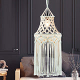 Maxbell Macrame Lamp Shade Boho Handmade Chandelier Tapestry for Hotel Bedroom Dorm