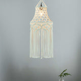 Maxbell Macrame Lamp Shade Boho Handmade Chandelier Tapestry for Hotel Bedroom Dorm