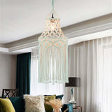 Maxbell Macrame Lamp Shade Boho Handmade Chandelier Tapestry for Hotel Bedroom Dorm