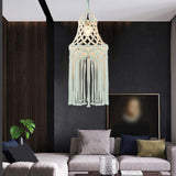 Maxbell Macrame Lamp Shade Boho Handmade Chandelier Tapestry for Hotel Bedroom Dorm
