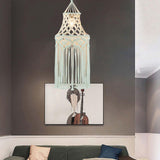 Maxbell Macrame Lamp Shade Boho Handmade Chandelier Tapestry for Hotel Bedroom Dorm