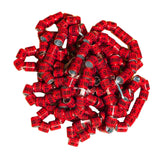 Maxbell 50x 2023 Pigeon Leg Rings Bird Foot Bands for Bantam Finch Canary Red