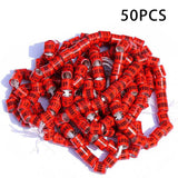 Maxbell 50x 2023 Pigeon Leg Rings Bird Foot Bands for Bantam Finch Canary Red