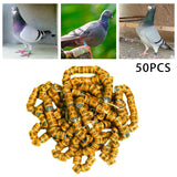 Maxbell 50x 2023 Pigeon Leg Rings Bird Foot Bands for Bantam Finch Canary Orange
