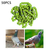 Maxbell 50x 2023 Pigeon Leg Rings Bird Foot Bands for Bantam Finch Canary Yellow