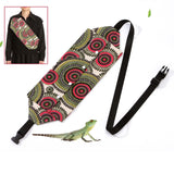 Maxbell Reptile Sling Carrier Travel Bag Adjustable for Bearded Dragon Small Animals Sun Pattern