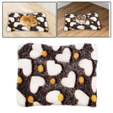 Maxbell 15x20cm Small Pet Sleeping Warm Playing Cushion for Winter Use Soft Washable Brown