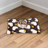 Maxbell 15x20cm Small Pet Sleeping Warm Playing Cushion for Winter Use Soft Washable Brown