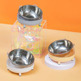Maxbell Elevated Cat Bowls Small Medium Large Dog Drinking Dispenser Raised Dish Gray