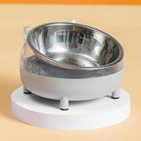 Maxbell Elevated Cat Bowls Small Medium Large Dog Drinking Dispenser Raised Dish Gray