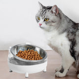 Maxbell Elevated Cat Bowls Small Medium Large Dog Drinking Dispenser Raised Dish White