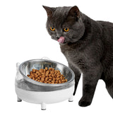 Maxbell Elevated Cat Bowls Small Medium Large Dog Drinking Dispenser Raised Dish White