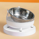 Maxbell Elevated Cat Bowls Small Medium Large Dog Drinking Dispenser Raised Dish White