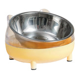 Maxbell Elevated Cat Bowls Small Medium Large Dog Drinking Dispenser Raised Dish Yellow