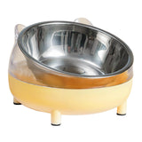Maxbell Elevated Cat Bowls Small Medium Large Dog Drinking Dispenser Raised Dish Yellow
