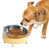 Maxbell Elevated Cat Bowls Small Medium Large Dog Drinking Dispenser Raised Dish Yellow