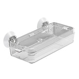 Maxbell Suction Cup Reptile Feeder Dish Water Food Bowl Basin for Chameleon 6.5x13.5x2.5cm Clear