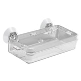 Maxbell Suction Cup Reptile Feeder Dish Water Food Bowl Basin for Chameleon 6.5x13.5x2.5cm Clear