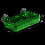Maxbell Suction Cup Reptile Feeder Dish Water Food Bowl Basin for Chameleon 6.5x13.5x2.5cm Green