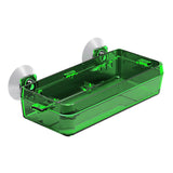 Maxbell Suction Cup Reptile Feeder Dish Water Food Bowl Basin for Chameleon 6.5x13.5x2.5cm Green