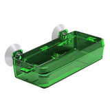Maxbell Suction Cup Reptile Feeder Dish Water Food Bowl Basin for Chameleon 6.5x13.5x2.5cm Green